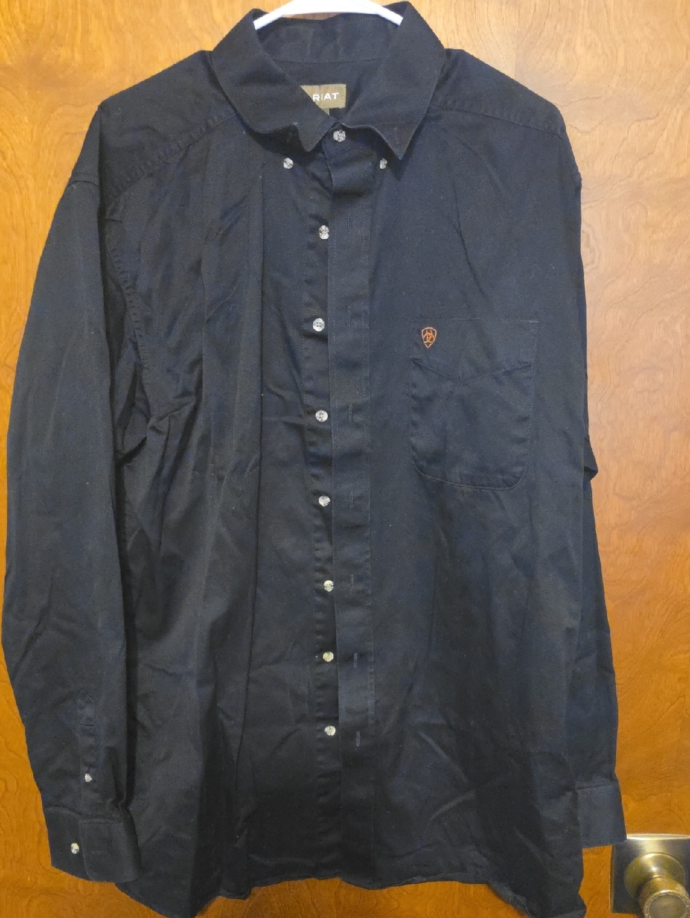 Ariat Men's Black Long-Sleeve Button-Up Dress Shirt